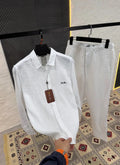 Men's White Linen Co-Ord Set | Premium Shirt & Pant Set