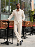 Men's Beige Linen Outfit | Shirt & Pant Set