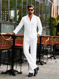 Men's White Linen Outfit | Shirt & Pant Set