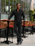 Men's Black Linen Outfit | Shirt & Pant Set