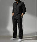 Black Essence Top & Bottom Set Of Linen, Luxury And Style