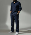 Blue Essence Top & Bottom Set Of Linen, Luxury And Style