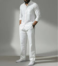 White Essence Top & Bottom Set Of Linen, Luxury And Style