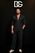 Black Amalfi Top & Bottom Set Of Linen, Luxury And Style