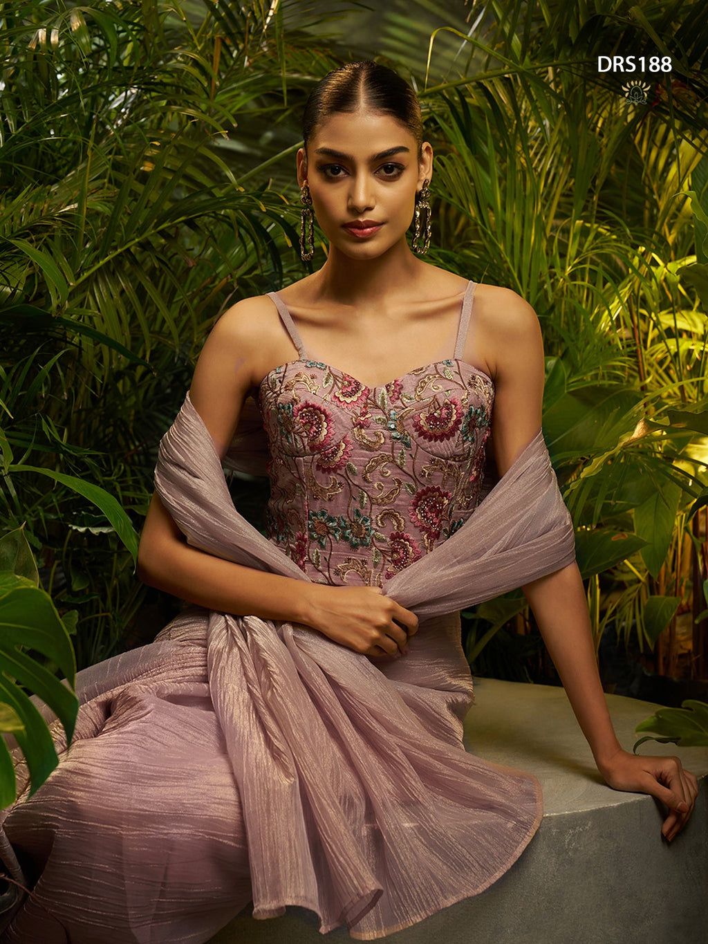 Luxury Pure Tissue Ready-to-Wear Pre-Draped Saree with Embroidered Stitched Blouse