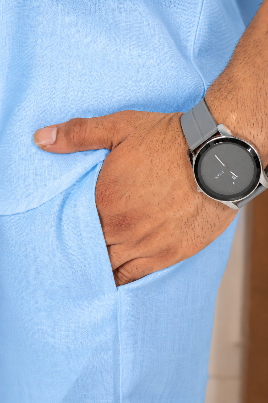 Men's Sky Linen Co-Ord Set | Premium Casual Shirt & Pant Outfit