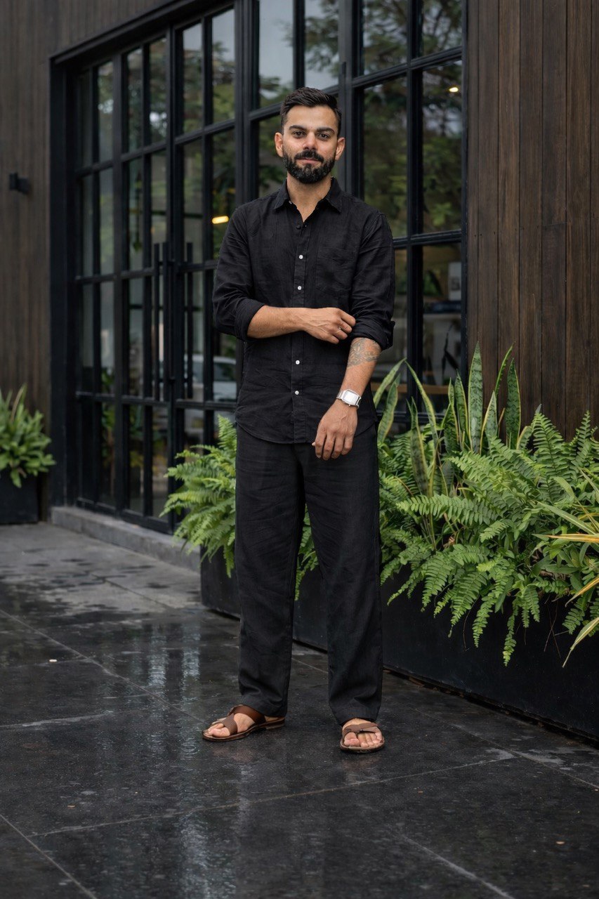Black Men Linen Men's Co-ord Set